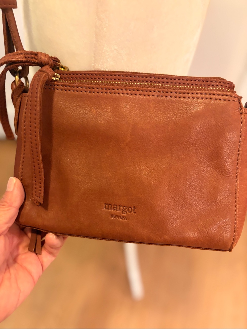 Margot NY Leather Crossbody Bag - Multi Compartment